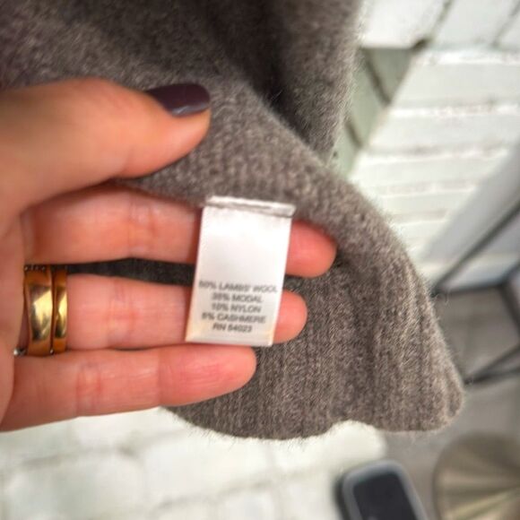 Banana Republic Women Cardigan Sweater Wool Cashmere Small Brown Sleeveless Vest - Picture 5 of 5